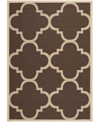 Courtyard CY6243 Dark Brown 5'3" x 7'7" Sisal Weave Outdoor Area Rug