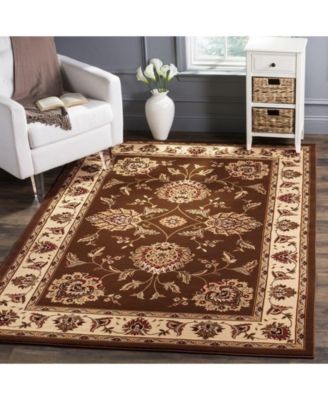 Lyndhurst LNH555 Brown and Ivory 5'3" x 7'6" Area Rug