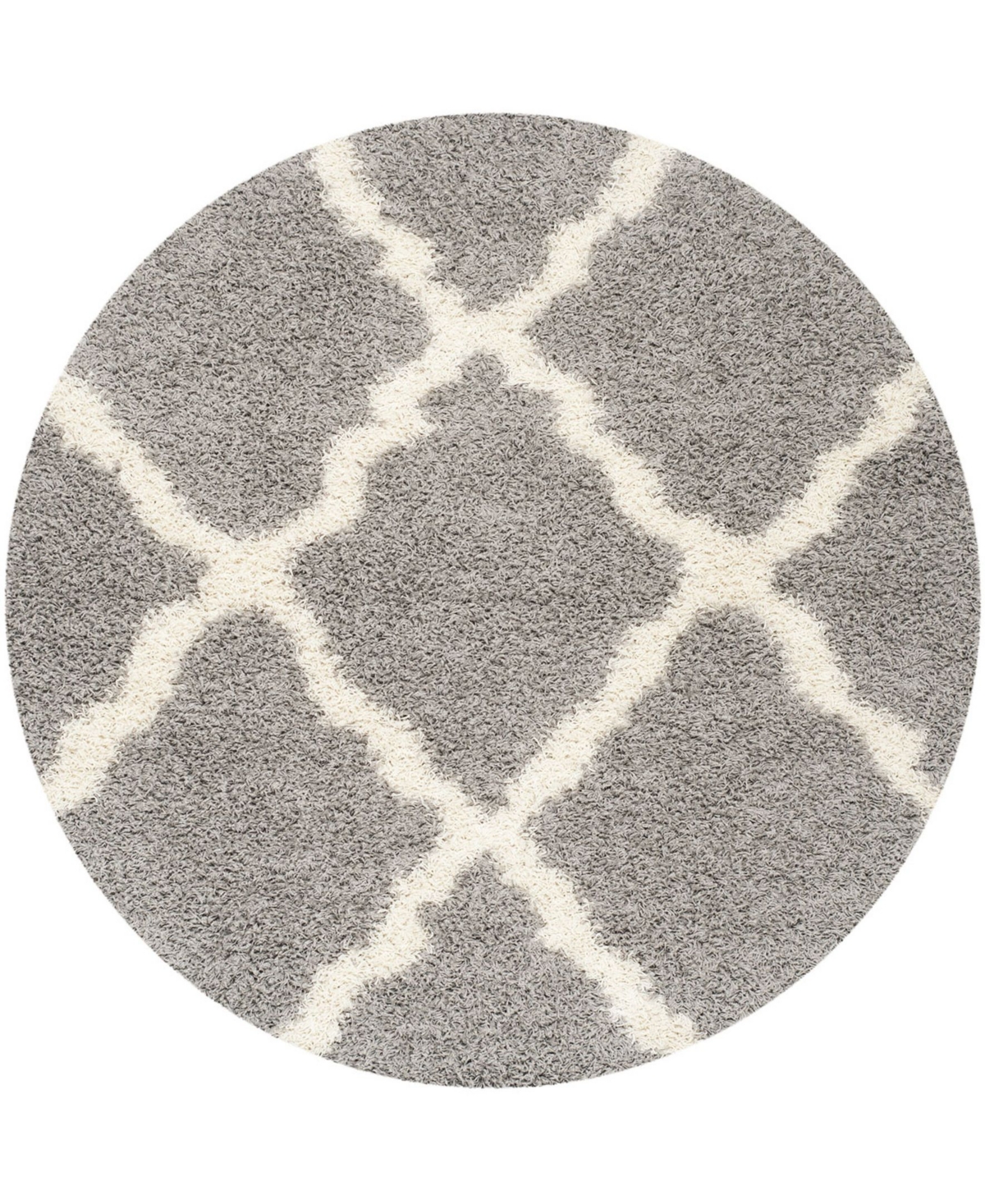 Safavieh Dallas 8' x 8' Round Area Rug - Grey/Ivory
