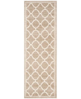 Amherst AMT422 Wheat and Beige 2'3" x 7' Runner Outdoor Area Rug