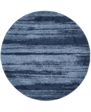 Safavieh Retro Light Blue and Blue 6' x 6' Round Area Rug