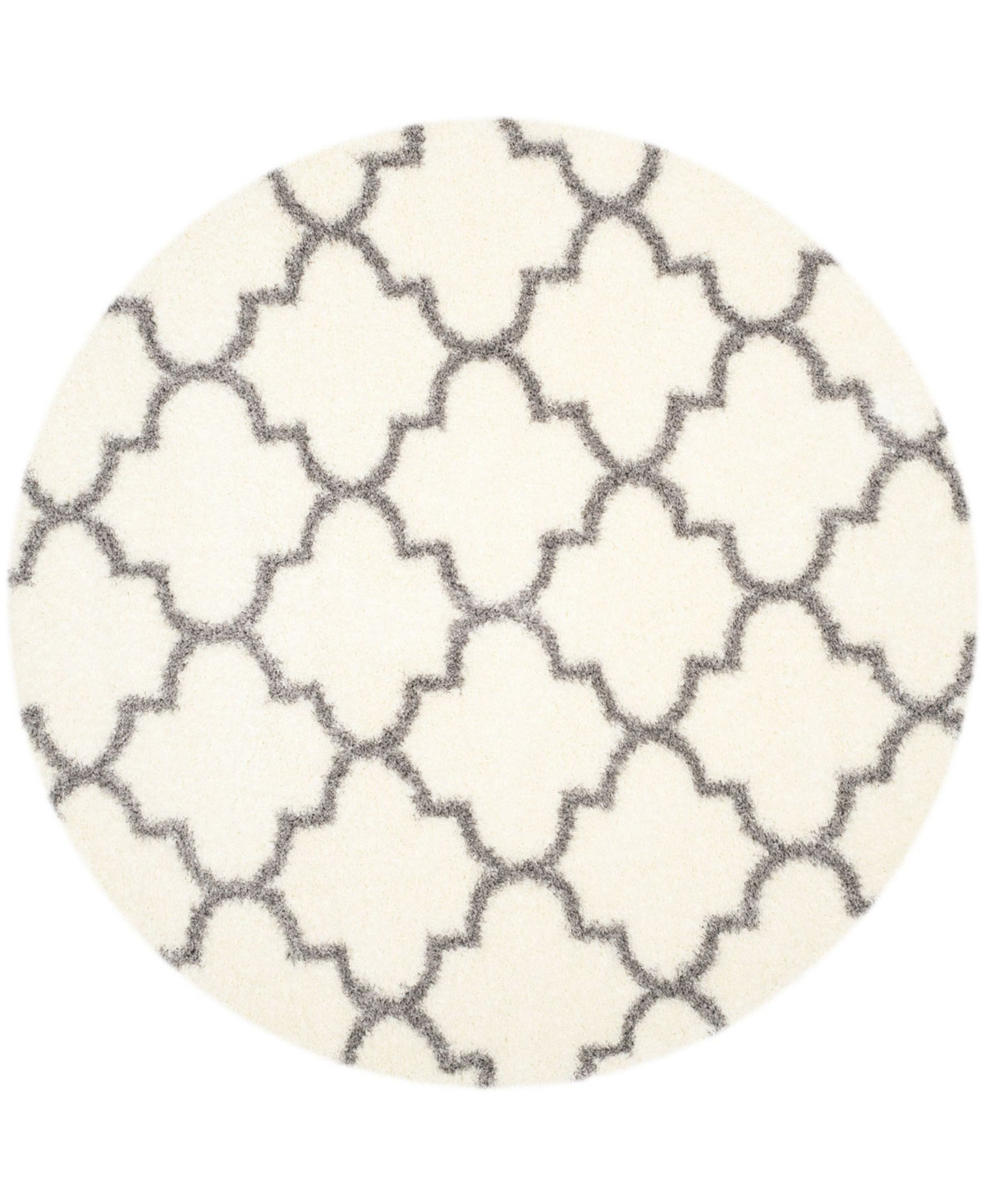 Safavieh Montreal 6'7in x 6'7in Round Area Rug - Ivory/Grey