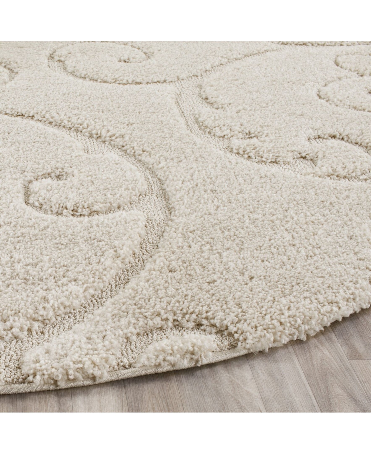Safavieh Florida Shag SG455 x Area Rug -Creme