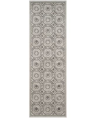 Amherst Light Grey and Ivory 2'3" x 7' Runner Area Rug