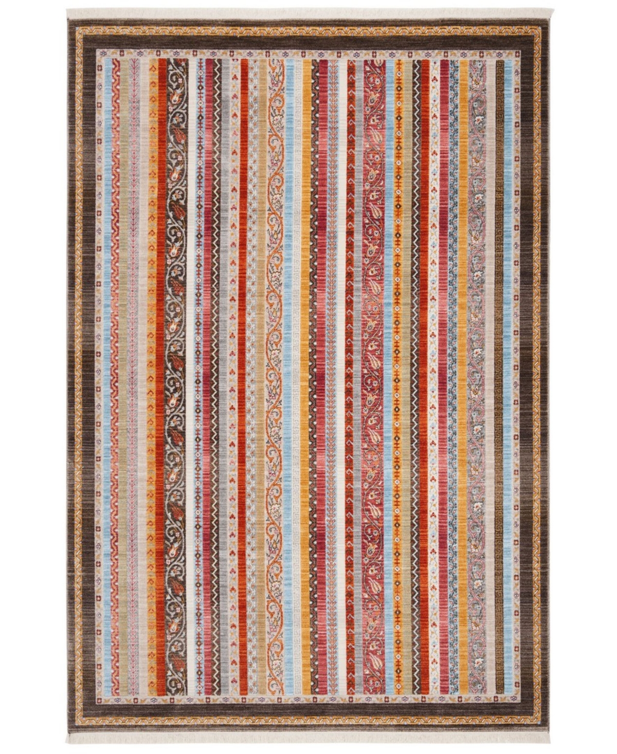 Safavieh Bokhara Brown and Yellow 5' x 7'6in Area Rug - Brown