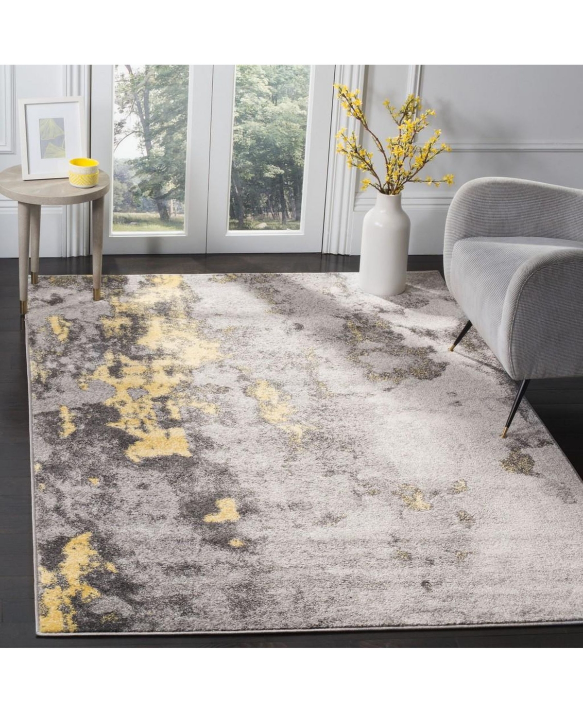 Safavieh Adirondack 134and Yellow Area Rug - Gray