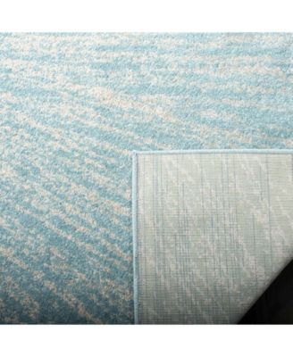 Evoke EVK228 Aqua and Ivory 5'1" x 7'6" Area Rug