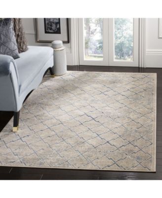Brentwood BNT809 Light Gray and Blue 5'3" x 7'6" Area Rug