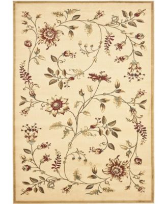 Lyndhurst LNH552 Ivory and Multi 5'3" x 7'6" Area Rug