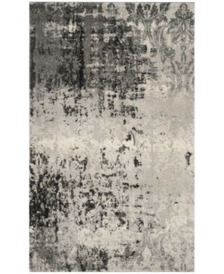 Retro RET2139 Light Gray and Gray 5' x 8' Area Rug