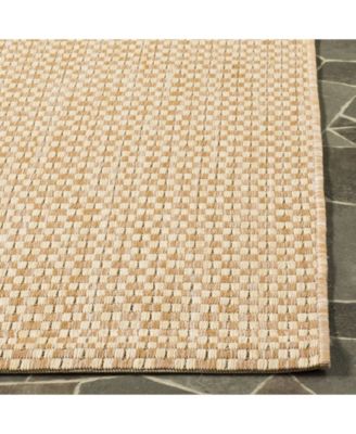 Courtyard CY8653 Natural and Cream 5'3" x 7'7" Sisal Weave Outdoor Area Rug