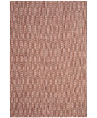 Courtyard CY8521 Red and Beige 5'3" x 7'7" Sisal Weave Outdoor Area Rug