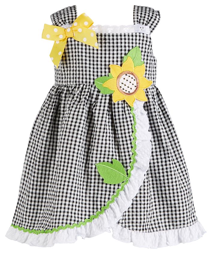 Bonnie Baby Baby Girls Gingham Seersucker Dress Macy s