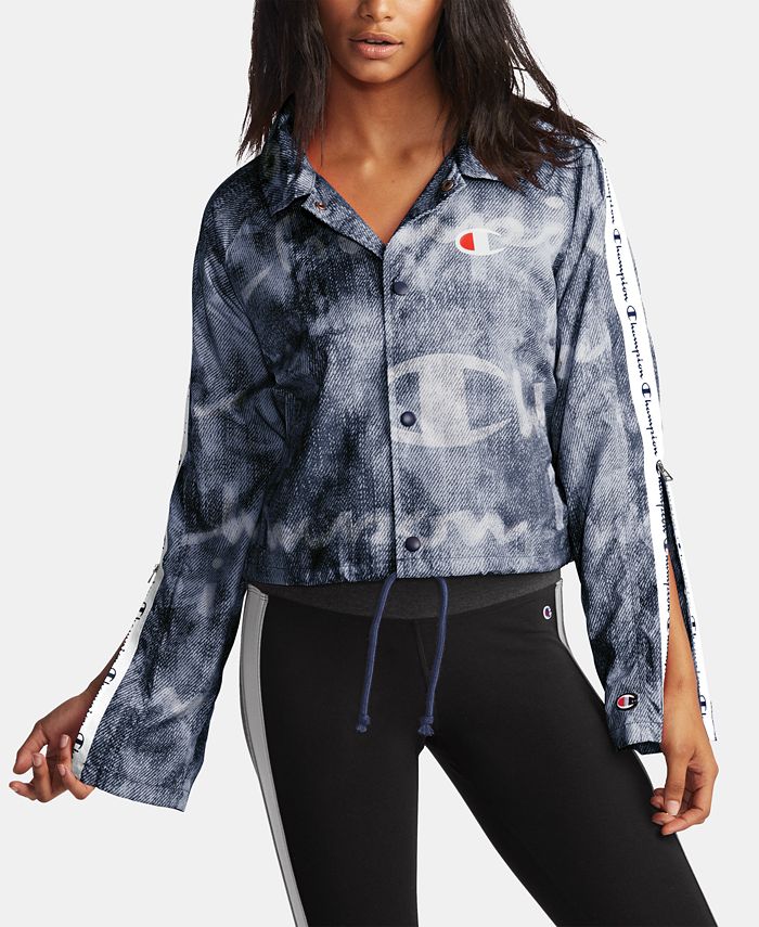 Cropped coaches jacket champion hot sale