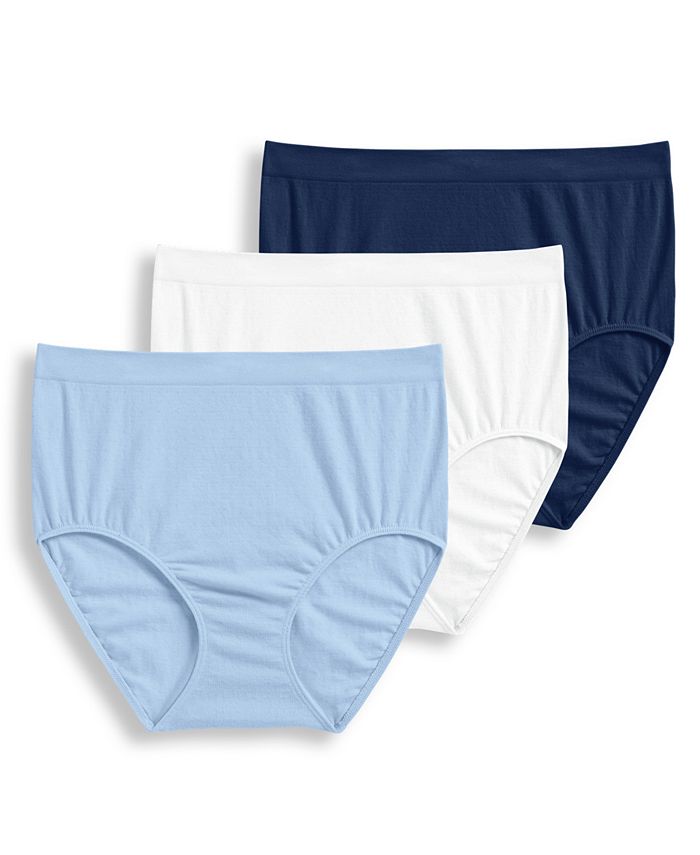 Jockey Women's 3-Pk. Seamfree® Breathe Knit Brief Underwear 1681 - Macy's