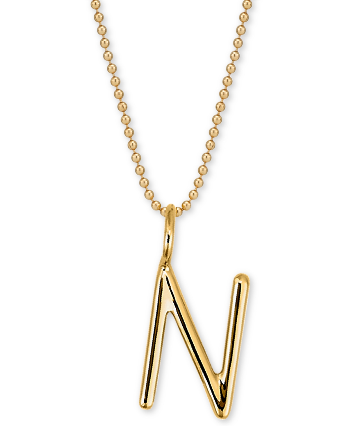 Andi Initial Pendant Necklace in 14kPlate Over Sterling Silver, 18