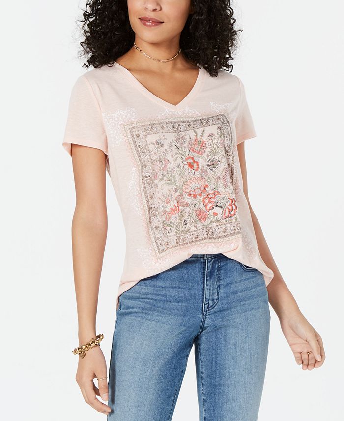 Style & Co Petite GraphicPrint TShirt, Created for Macy's Macy's