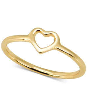 image of Sarah Chloe Love Count Heart Ring in 14k Gold-Plate Over Sterling Silver