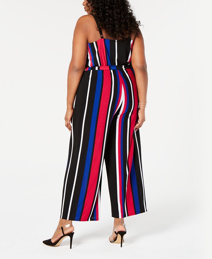 INC International Concepts INC Plus Size Sleeveless Striped Surplice