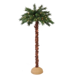 Puleo International Premium 5 Ft. Pre-lit Artificial Palm Tree With 150 Ul-listed Lights In Green