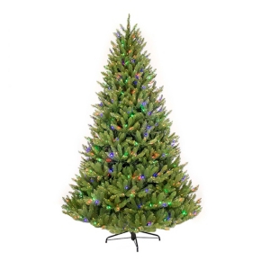 Puleo International 75 ft Pre-Lit Franklin Fir Artificial Christmas Tree with 750 Clear/Multi-Colored Led Ul listed Lights