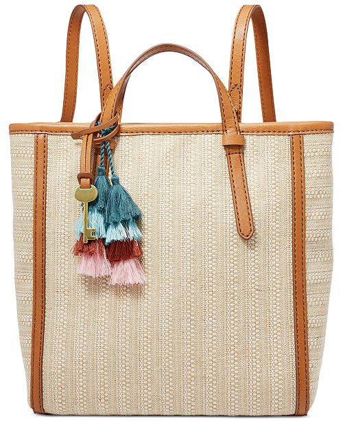 Fossil Camilla Straw Convertible Backpack & Reviews ...