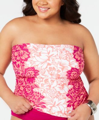 plus size bandeau top swimsuits