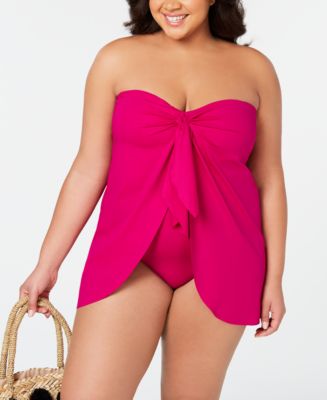 Lauren Ralph Lauren Plus Flyaway Slimming Fit One-Piece Swimsuit - Macy's