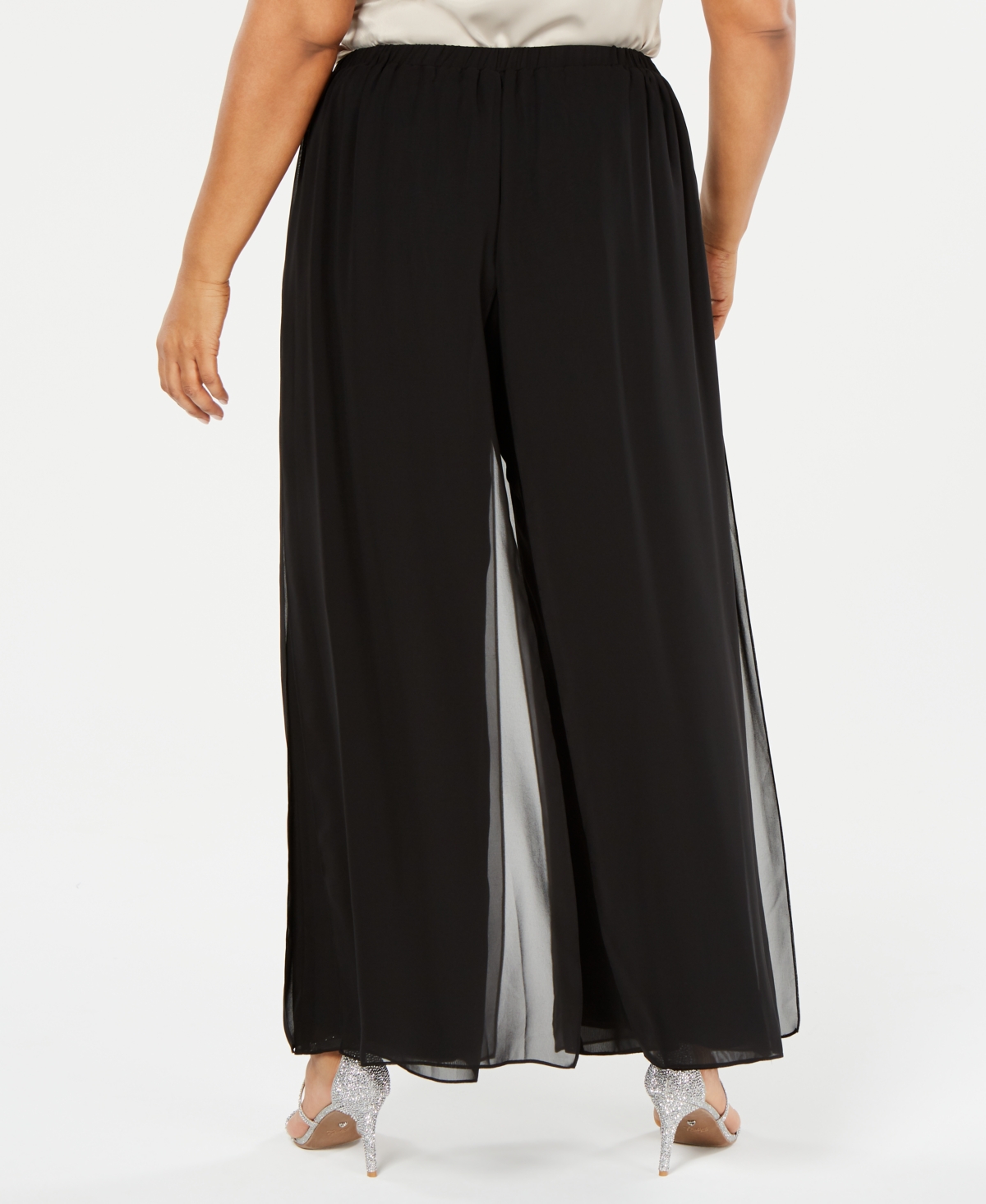 Alex Evenings Plus Flowy Wide-Leg Pants