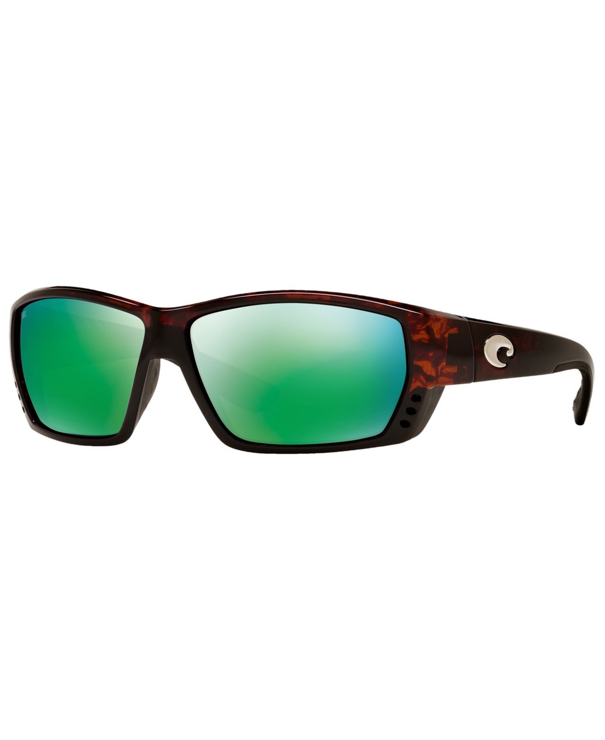 Costa Del Mar Men's Polarized Sunglasses, Tuna Alley In Tortoise,green Mirror
