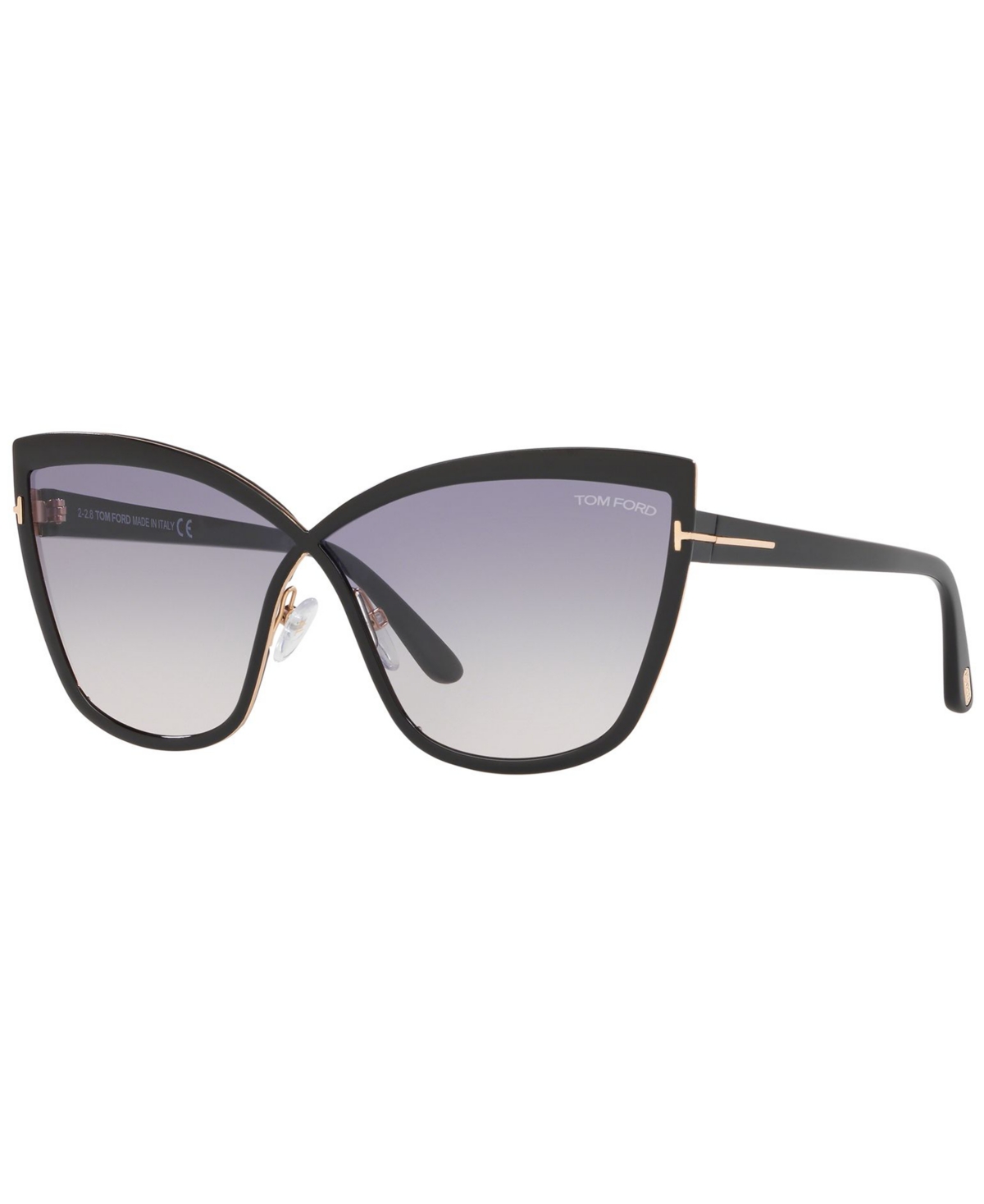 Tom Ford Sunglasses, Ft0715 68 In Black Shiny,grey Grad