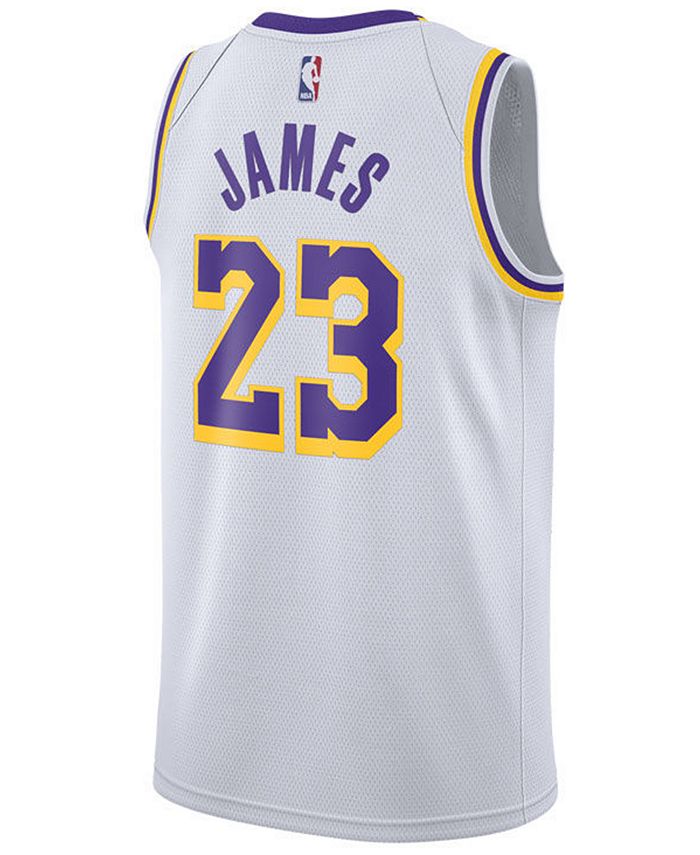 Nike Men's LeBron James Los Angeles Lakers Association Swingman Jersey ...