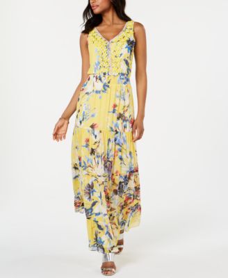 macys yellow dress