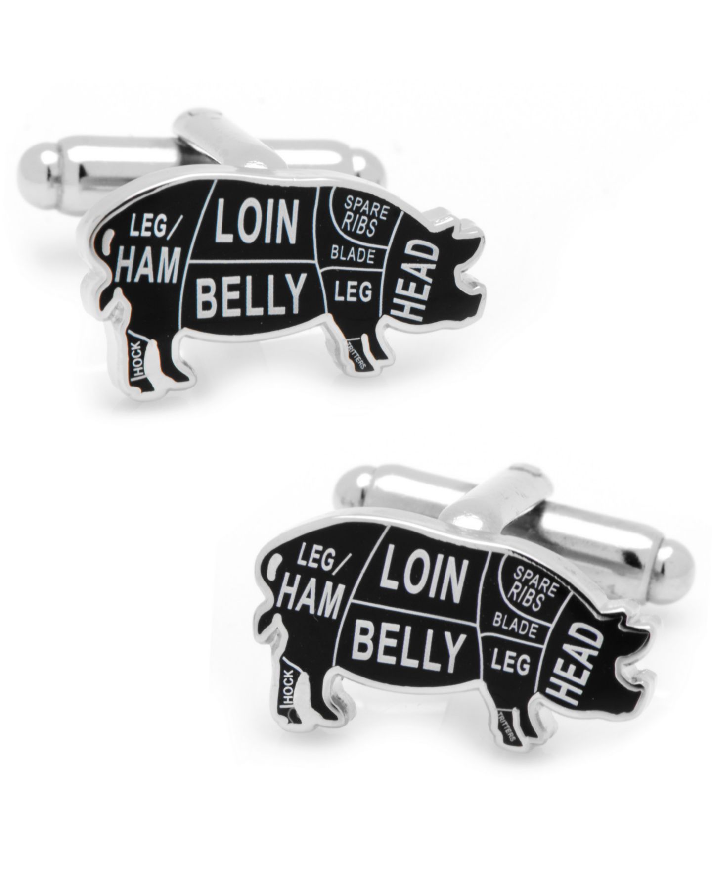 Мужские запонки Cufflinks Inc. Pork Butcher Cuts Cufflinks — фото 1