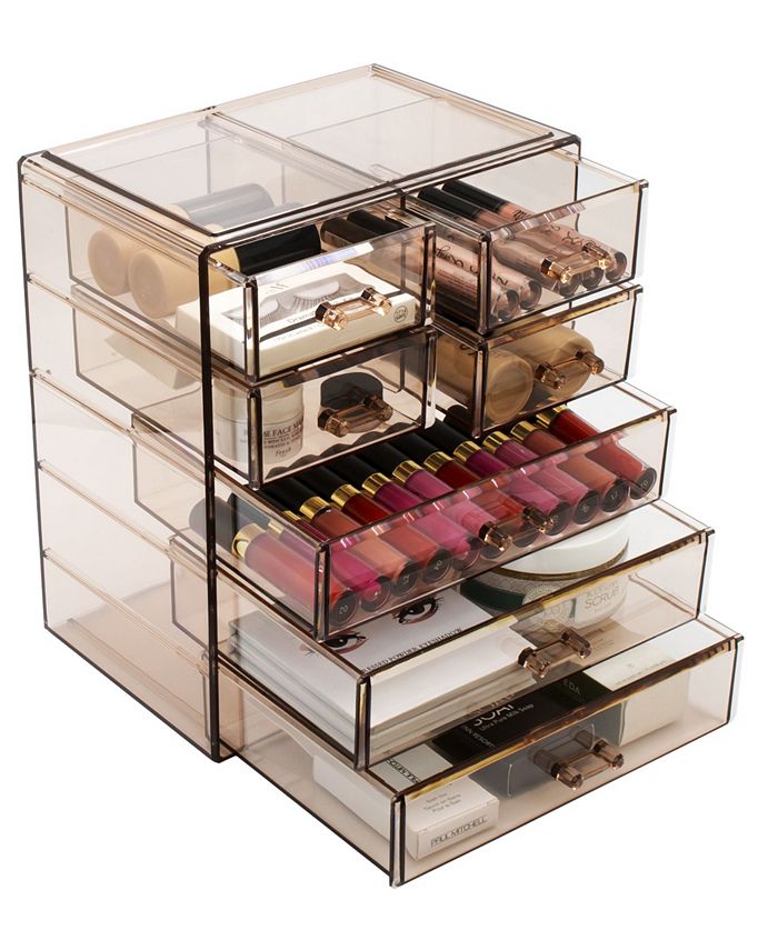 Sorbus Acrylic Cosmetics Makeup and Jewelry Storage Case Display 3 Large