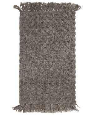 French Connection Arta Stonewash 20in x 34in Beaded Cotton Bath Rug Bedding