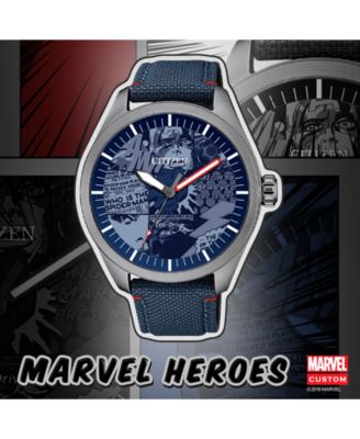 Citizen Eco-Drive Men's Marvel Heroes Blue Strap Watch 43mm
