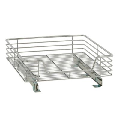 Design Trend 20" Extended Depth 1-Tier Single Sliding Under Cabinet Shelf 