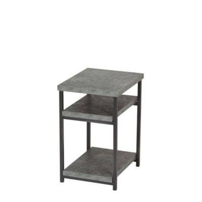 Slate Faux Concrete Low Side Table