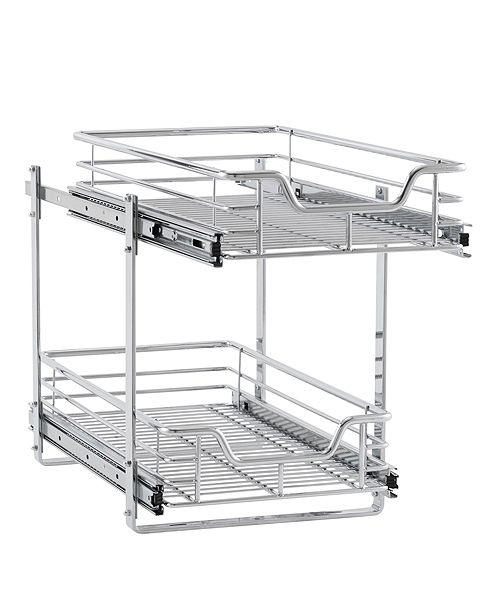 Household Essentials Glidez Dual Slide 2 Tier Sliding Cabinet