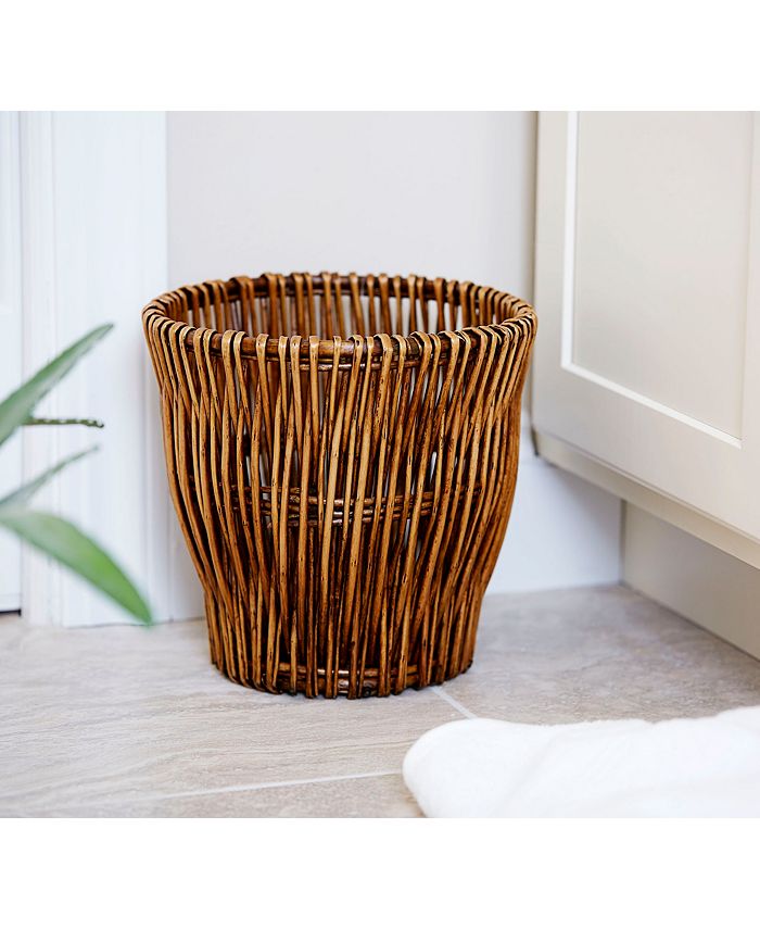 Household Essentials - Small Reed Willow Waste Basket