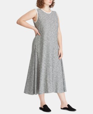 Lauren Ralph Lauren - Plus Size Striped Cotton Dress