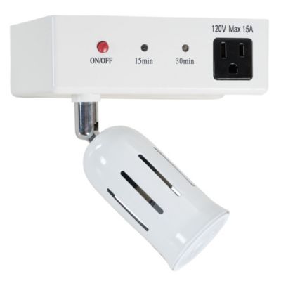 Household Essentials - Stow Away Cabinet Light & Power Kit, 3-Prong Outlet and LED Spotlight with Auto-Off Timer