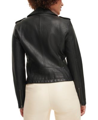 Women's Classic Faux Leather Asymmetrical Moto Jacket