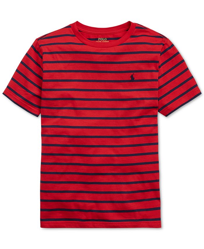 Polo Ralph Lauren Toddler Boys Striped Jersey Crew-Neck T-Shirt - Macy's