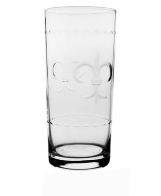 Fleur De Lis Cooler Highball 15Oz - Set Of 4 Glasses