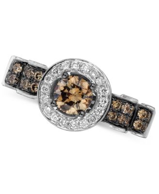 Chocolatier&reg; Diamond Halo Ring (1-1/4 ct. t.w.) in 14k White Gold