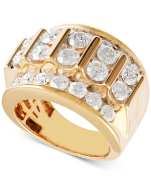 Macy's Men's Diamond Ring (5 Ct. T.w.) In 10k Gold In Yellow Gold