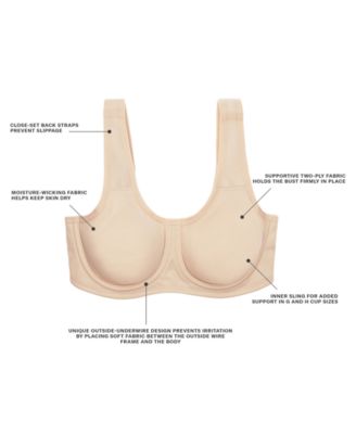 Women's Simone Sport Hight Impact Underwire Bra 855170, Up to I Cup