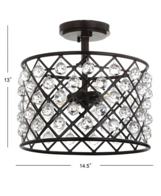 Gabrielle Crystal/Metal LED Semi-Flush Mount